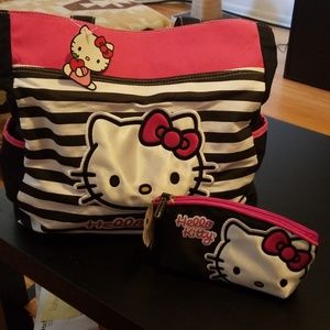 Hello Kitty tote with makeup bag